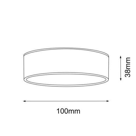 Okrągła lampka LED do łazienki IP44 4000K ANT 8576 z serii TOTTORI - wymiary