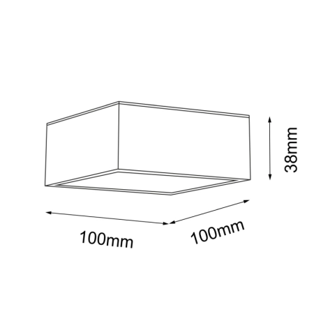 Mała lampa natynkowa LED IP44 4000K ANT 8578 z serii TOTTORI - wymiary