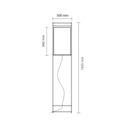 Geometryczna, abażurowa lampa - czarny 190cm ANT 9030 z serii PAA