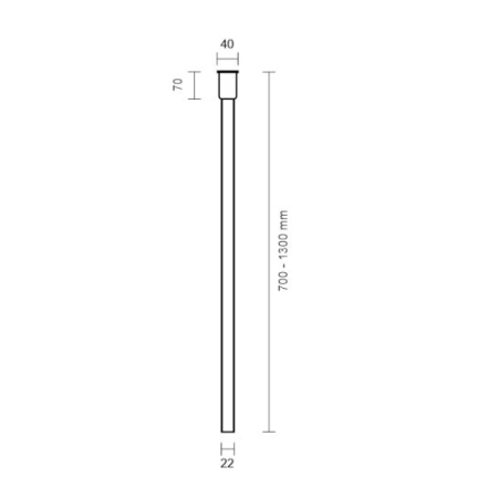 Pojedyncza, długa tuba - czekolada mat 120cm ANT 9693 z serii ALHA Y