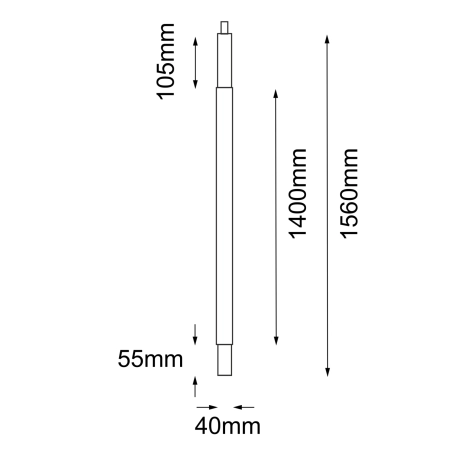 Długa lampa wisząca na zewnątrz 156cm ANT 9902 z serii NATSU - wymiary