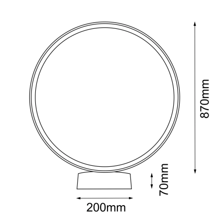 Ogrodowa lampa stojąca koło ⌀94cm 4000K ANT 9915 z serii ABIRA - wymiary