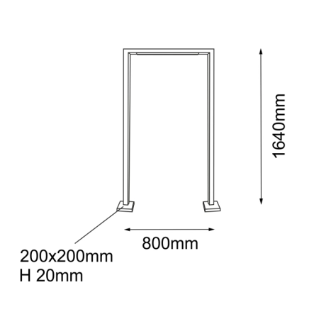 Ozdobna lampa do ogrodu - wysoka ramka 164cm ANT 9932 z serii TAKETA - wymiary