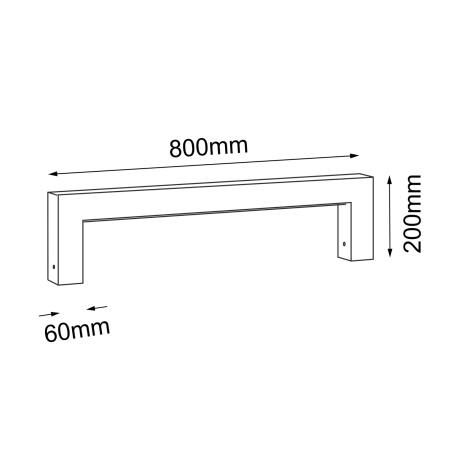 Ledowa lampa ogrodowa stojąca 20cm 3000K ANT 9938 z serii TAKETA - wymiary