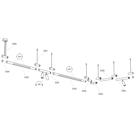 Lampa modułowa 100cm na świetlówkę ANT 5103 z serii SYSTEM MAFRA - 2