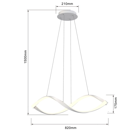 Ledowa lampa o designerskim kształcie WF 6033-0106 z serii AVIANO