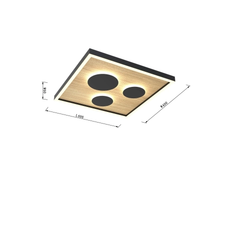 Rustykalna, ledowa lampa sufitowa WF 9012-306S z serii DIJON