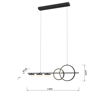 Nietuzinkowa lampa LED nad stół w salonie WF 7030-502 z serii MESSINA