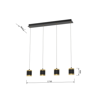 Minimalistyczna, ledowa lampa wisząca WF 7003-404 z serii TOULOUSE