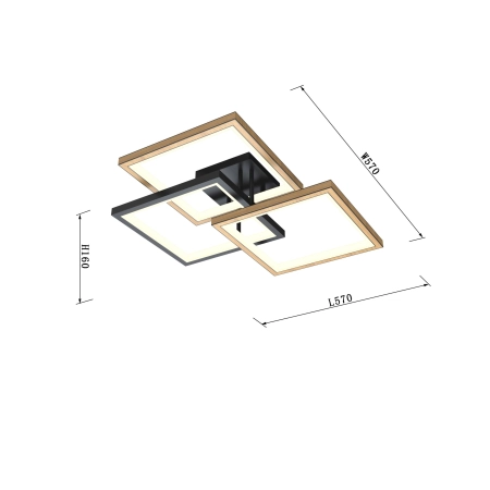 Stylowa lampa sufitowa LED do salonu WF 9022-306S z serii MATERA