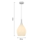 Pojedyncza, biała lampa wisząca z kloszem WF 6031-0106 z serii BLANCO