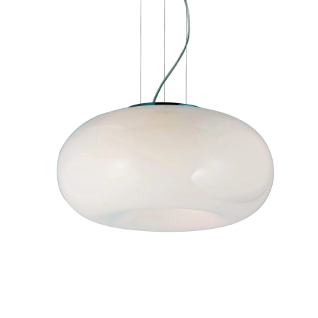 Lampa wisząca z białym, obłym kloszem ⌀46cm AZ0184 z serii OPTIMA