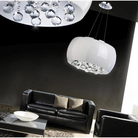 Elegancka lampa wisząca/plafon ze szklanym kloszem do salonu AZ0701 Quince 40cm - 2