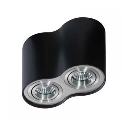 Dwupunktowa lampa downlight GU10 AZ0782 z serii BROSS BLACK/ALUMINIUM