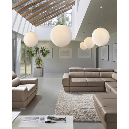 Lampa wisząca do sypialni, biała kula⌀40cm AZ1328 z serii WHITE BALL - 2