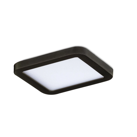 Czarna kwadratowa lampa wpustowa LED do łazienki - AZ2833 SLIM 9 SQUARE 3000K IP44