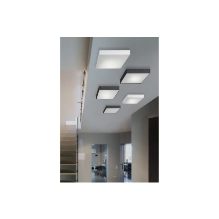 Biała kwadratowa lampa natynkowa LED WIFI 3000K AZ3258 z serii MONZA - wizualizacja