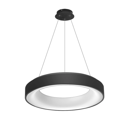 Czarna okrągła lampa wisząca LED do salonu WIFI AZ3552 z serii SOVANA