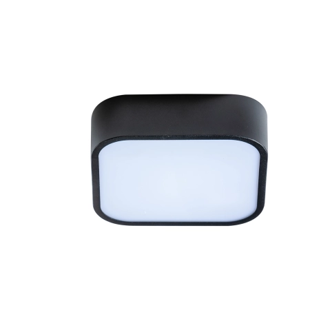Kwadratowy czarny plafon z mlecznym szkłem E27 AZ4146 z serii LUCIE 5