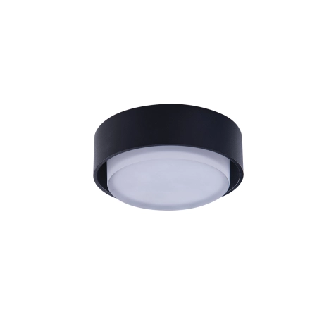 Czarne oczko podtynkowe okrągłe LED do łazienki AZ4389 z serii KASTORIA