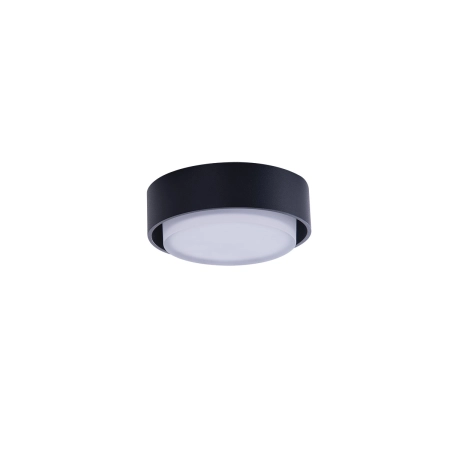 Czarne oczko podtynkowe okrągłe LED do łazienki AZ4389 z serii KASTORIA 4
