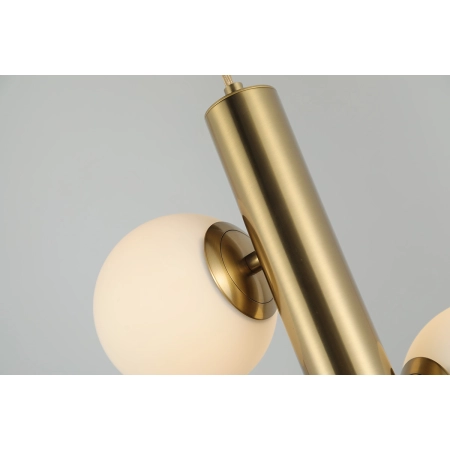 Elegancka złota lampa wisząca mleczne klosze AZ4425 z serii CORTEGA 4