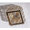 Złote oczko wpustowe podtynkowe z kryształem AZ4415 z serii ESTER 5
