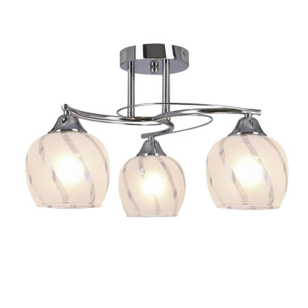 Chromowana lampa sufitowa z kloszami 33-09456 z serii PREGO - 3