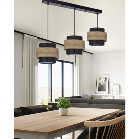 Lampa wisząca z abażurami w stylu rustykalnym 33-17895 z serii TWIN - 2