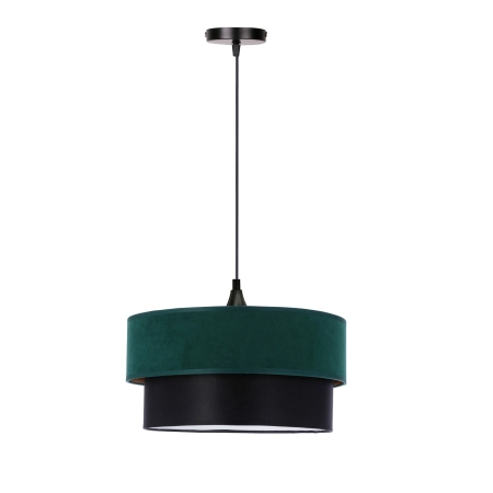 Czarno-zielona lampa wisząca z abażurem 31-19707 z serii SOLANTO