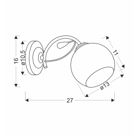 Kinkiet ścienny zachowany w klasycznym stylu 21-22516 z serii GRAPHITE 2