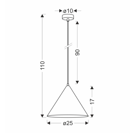 Brązowa lampa wisząca z niebanalnym kloszem 31-23414 z serii DUNCA 3