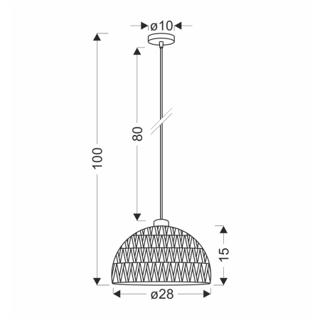 Rustykalna, pleciona lampa wisząca, na E27 31-26903 z serii BALLI 2