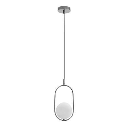 Lampa wisząca z kloszem w srebrnym zdobieniu 31-32065 z serii CORDEL