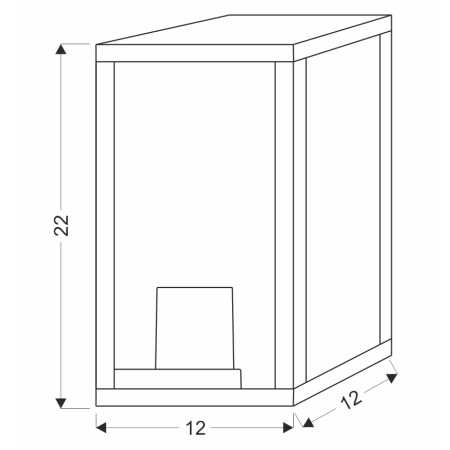 Lampa elewacyjna, geometryczna kostka 21-32270 z serii HOYA - wymiary