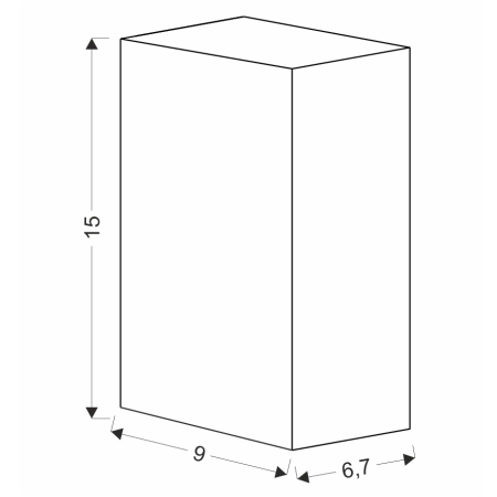 Prosta lampa ścienna na elewację 22-32317 z serii NERIUM - wymiary