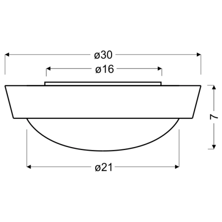 VATAN LAMPA SUFITOWA PLAFON 30 1X11W E27 PLASTIK ENERGO (W KOMPLECIE) BIAŁA - wymiary