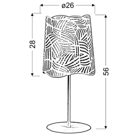 lampka stołowa / nocna 41-18024 z serii MARACANA - wymiary