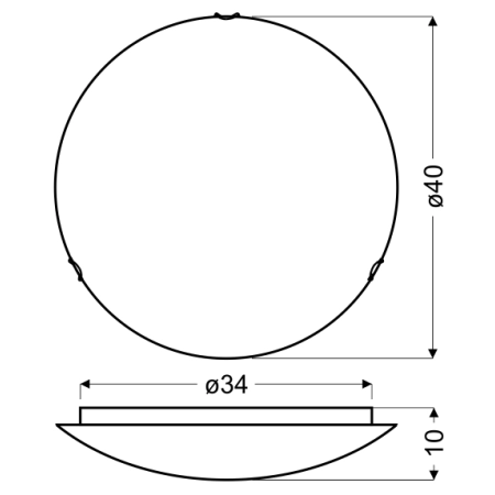 plafon 14-38732 z serii DUNA - wymiary