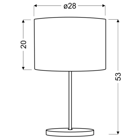 lampka stołowa / nocna 41-55029 z serii MANHATTAN - wymiary