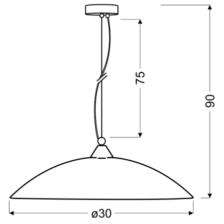 OTEO LAMPA WISZĄCA - wymiary