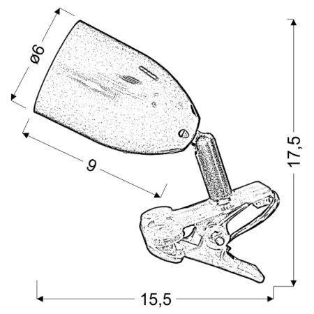 lampka biurkowa 41-99597 z serii LED - wymiary