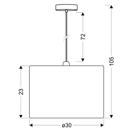 lampa wisząca 31-02969 z serii SENECA - wymiary