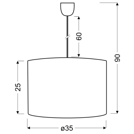 lampa wisząca 31-03171 z serii FARM - wymiary