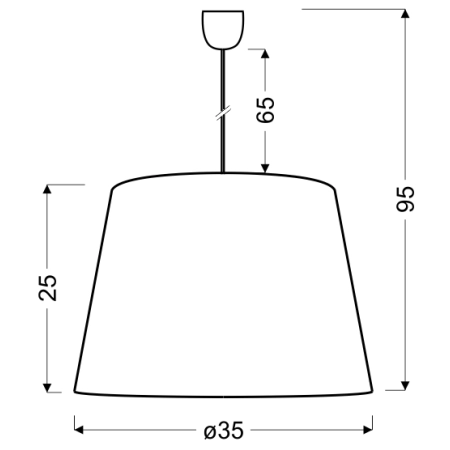 lampa wisząca 31-07179 z serii SWEET - wymiary