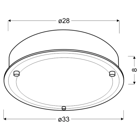 lampa sufitowa 13-30245 z serii RONDA - wymiary