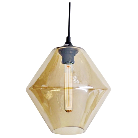 Bursztynowa lampa wisząca z żarówką E27 31-36636 z serii BREMEN