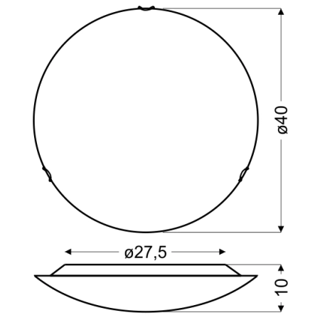 plafon 14-64066 z serii MONZA - wymiary