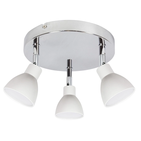 Srebrno-biała lampa sufitowa ze spotami LED 98-67678 z serii ROY