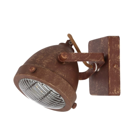 Industrialna, rdzawa lampa ścienna reflektor 91-71064 z serii FRODO 2